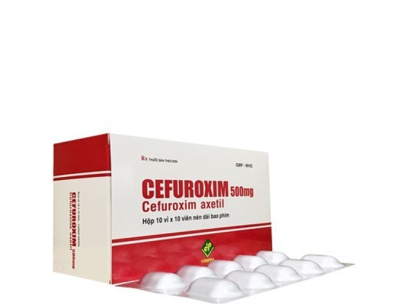 Thuốc kháng sinh Cefuroxim 500mg Vidipha (10 vỉ X 10 viên/hộp)